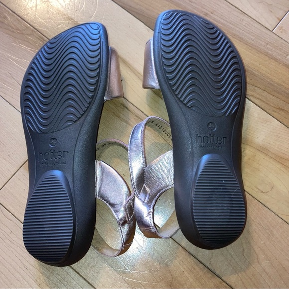 Hotter Tropic Rose Gold Sandals supportive, adjustable ankle straps size US 7 - Picture 6 of 9